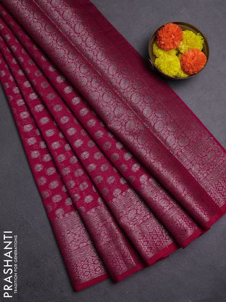 Pink Semi Chiniya Silk Saree
