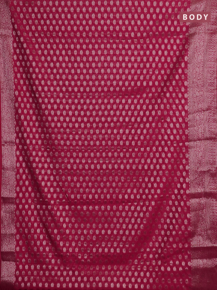 Pink Semi Chiniya Silk Saree