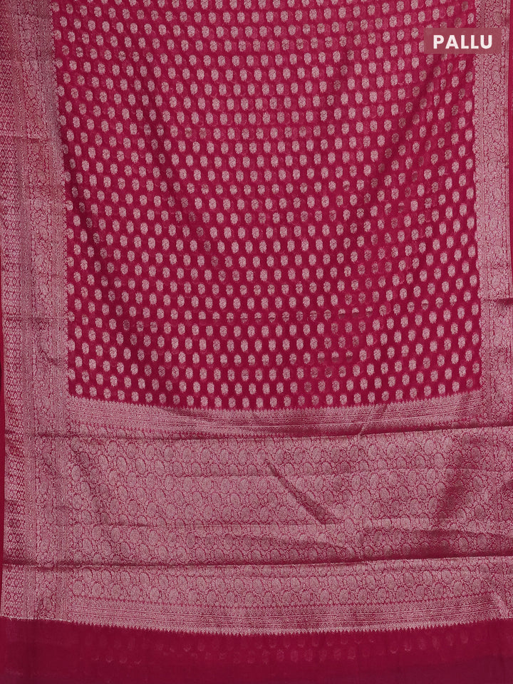 Pink Semi Chiniya Silk Saree