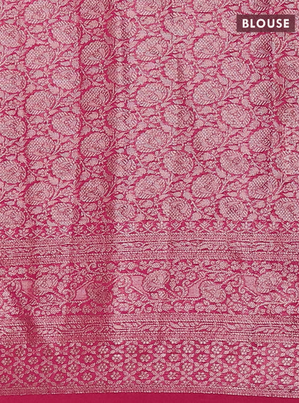 Pink Semi Chiniya Silk Saree