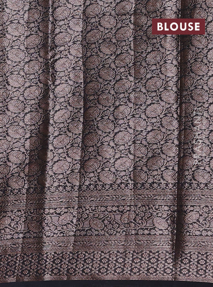 Black Semi Chiniya Silk Saree
