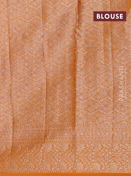 Mustard Yellow Semi Chiniya Silk Saree