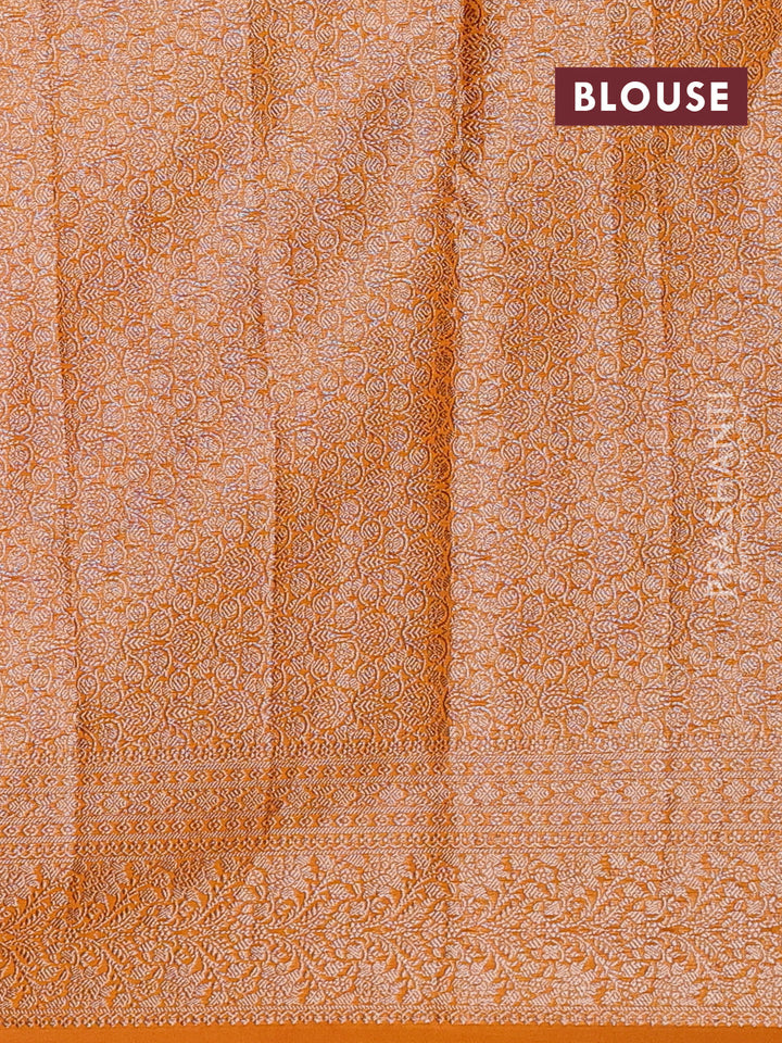 Mustard Yellow Semi Chiniya Silk Saree
