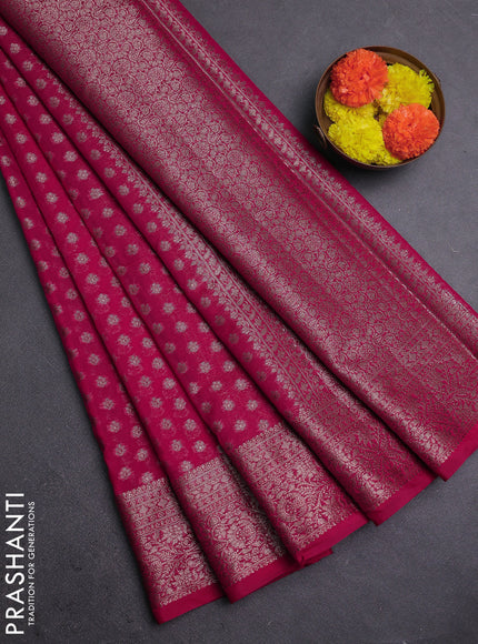 Pink Semi Chiniya Silk Saree