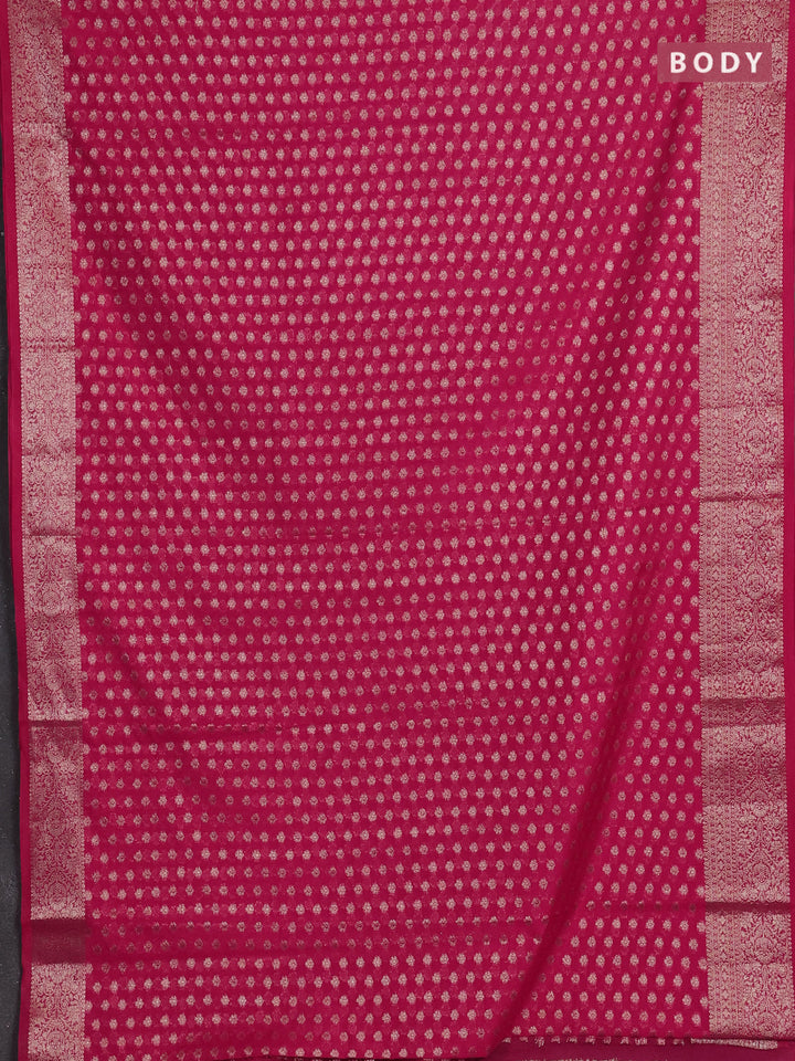 Pink Semi Chiniya Silk Saree