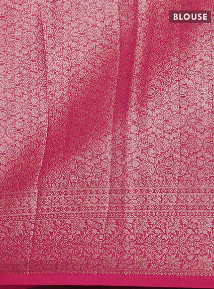 Pink Semi Chiniya Silk Saree