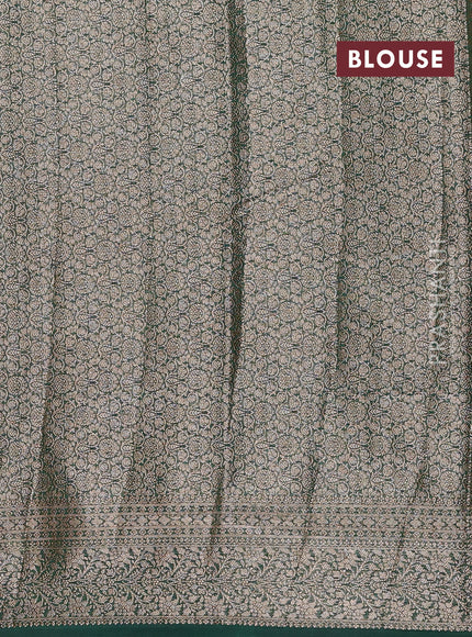 Pink & Green Semi Chiniya Silk Saree