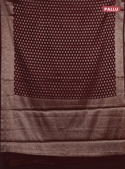 Coffee Brown Semi Chiniya Silk Saree