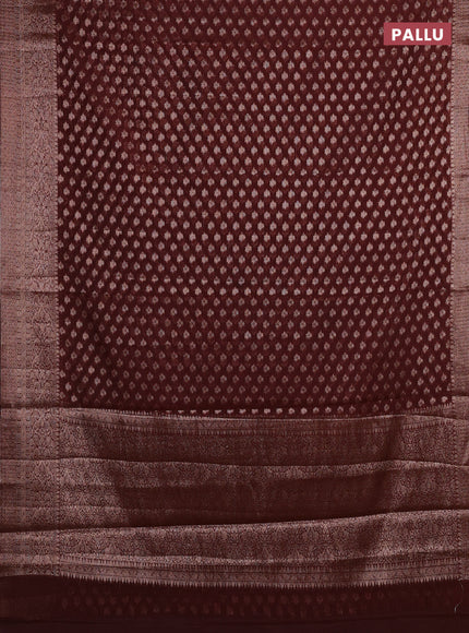 Coffee Brown Semi Chiniya Silk Saree