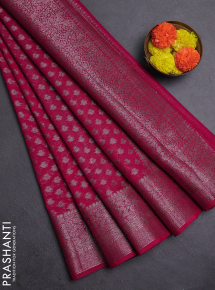 Pink Semi Chiniya Silk Saree