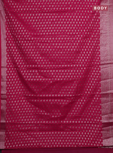 Pink Semi Chiniya Silk Saree