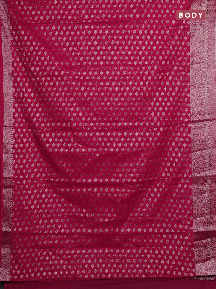 Pink Semi Chiniya Silk Saree