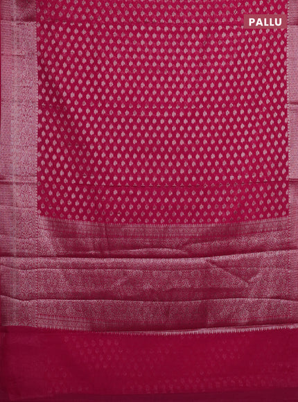 Pink Semi Chiniya Silk Saree