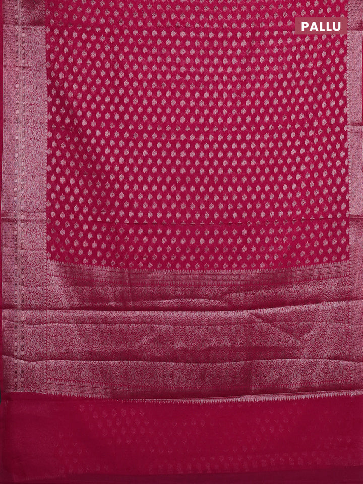 Pink Semi Chiniya Silk Saree