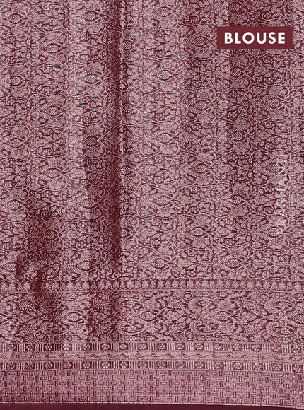 Wine Semi Chiniya Silk Saree