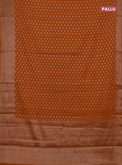 Mango Yellow Semi Chiniya Silk Saree