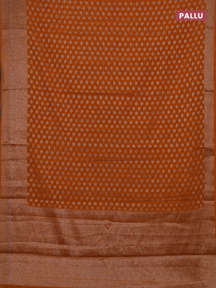 Mango Yellow Semi Chiniya Silk Saree