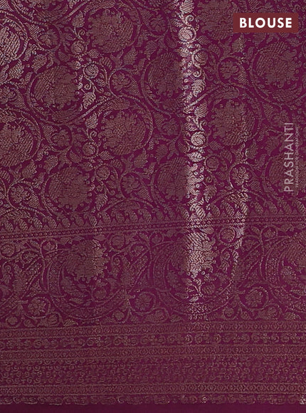 Wine Semi Chiniya Silk Saree
