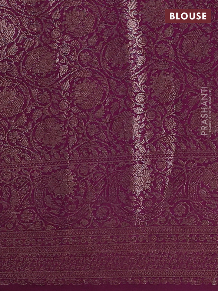 Wine Semi Chiniya Silk Saree