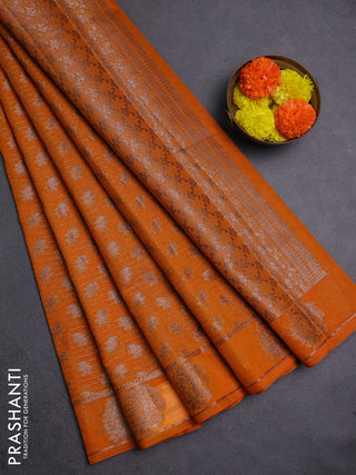Mango Yellow Semi Chiniya Silk Saree