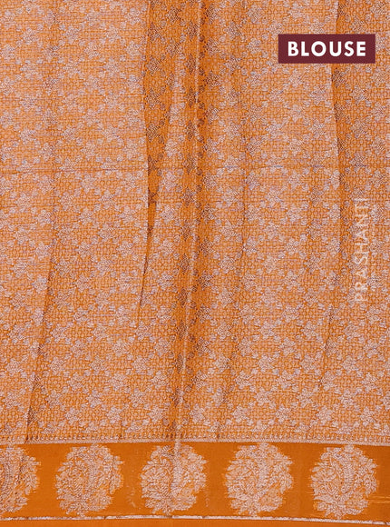 Mango Yellow Semi Chiniya Silk Saree