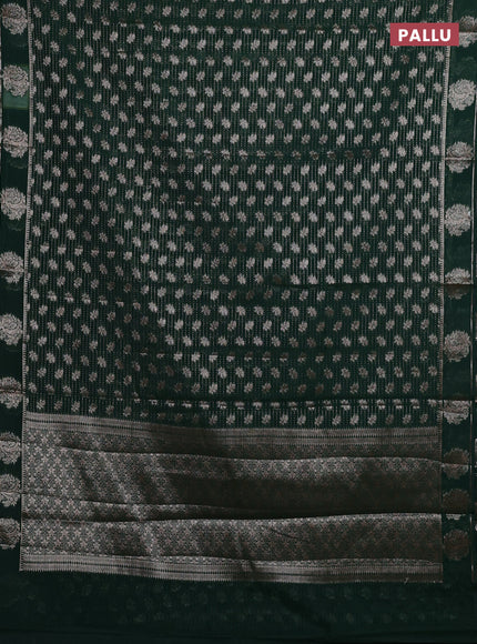 Green Semi Chiniya Silk Saree