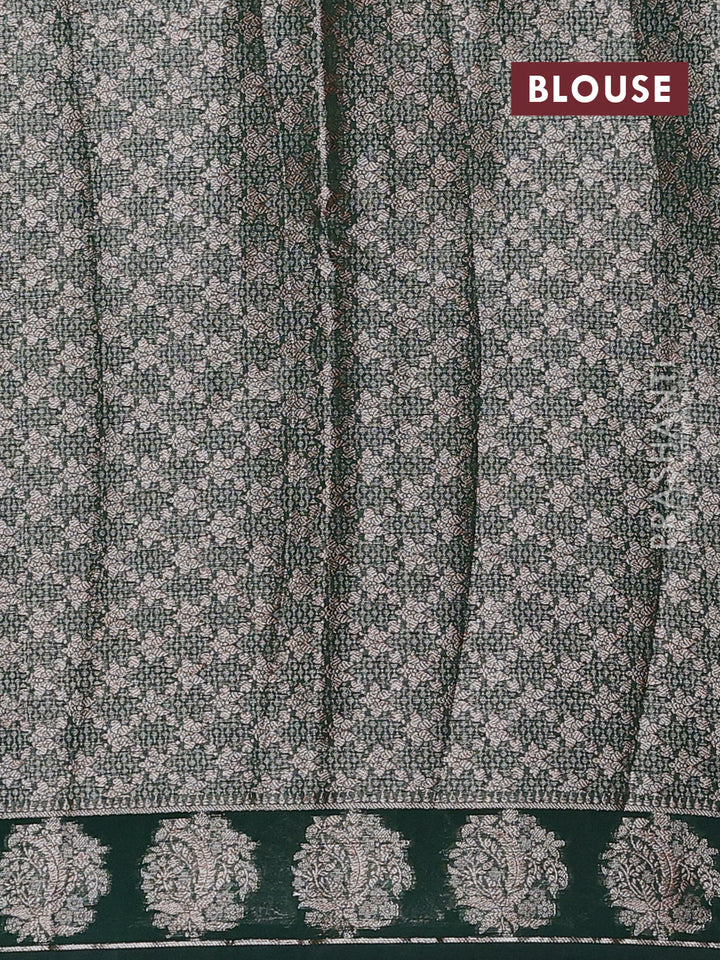 Green Semi Chiniya Silk Saree