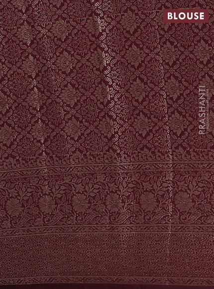 Maroon Semi Chiniya Silk Saree