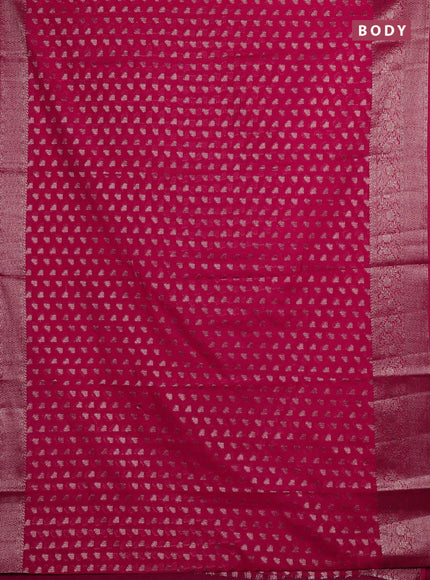 Pink Semi Chiniya Silk Saree
