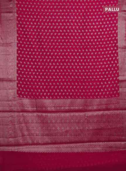 Pink Semi Chiniya Silk Saree