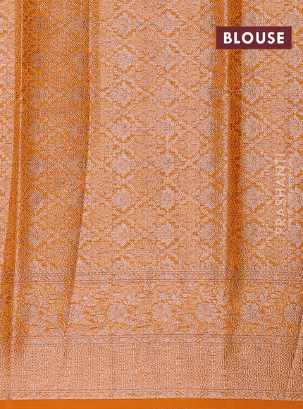 Mango Yellow Semi Chiniya Silk Saree