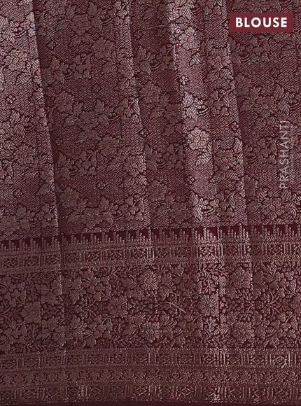 Maroon Semi Chiniya Silk Saree