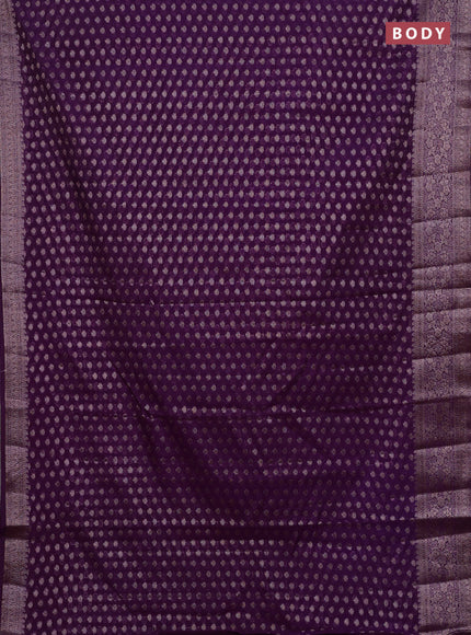 Violet Semi Chiniya Silk Saree