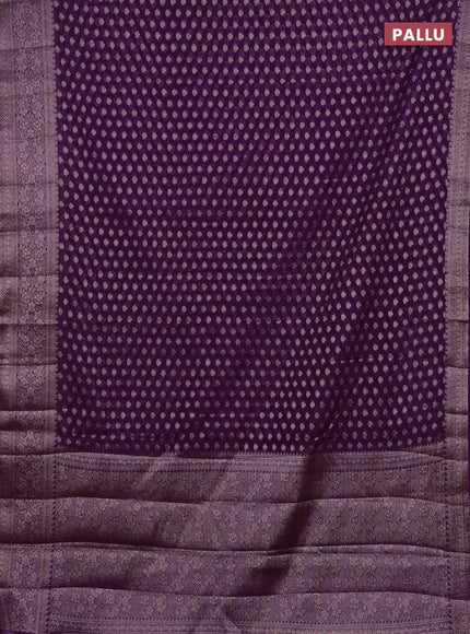 Violet Semi Chiniya Silk Saree