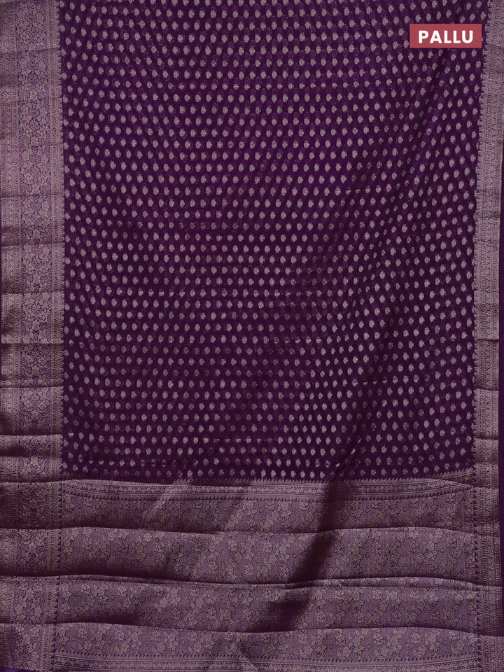 Violet Semi Chiniya Silk Saree