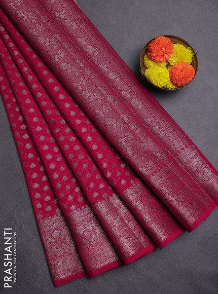 Pink Semi Chiniya Silk Saree