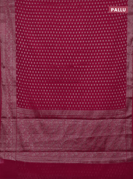 Pink Semi Chiniya Silk Saree