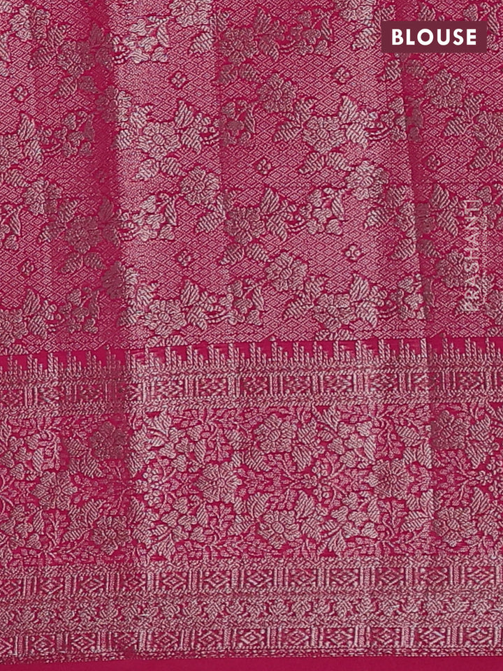Pink Semi Chiniya Silk Saree