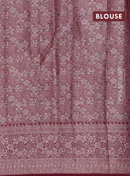 Wine  Semi Chiniya Silk Saree