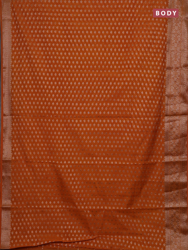 Mango Yellow Semi Chiniya Silk Saree