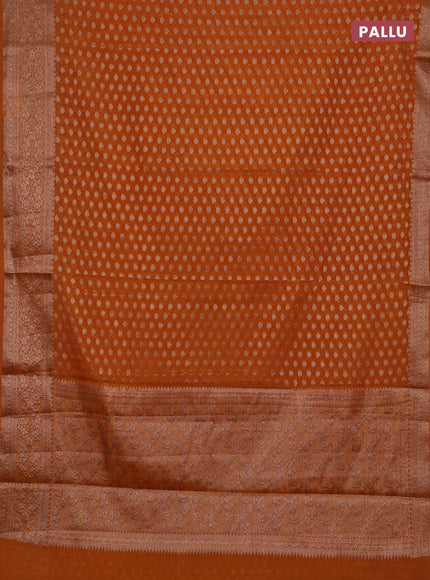 Mango Yellow Semi Chiniya Silk Saree