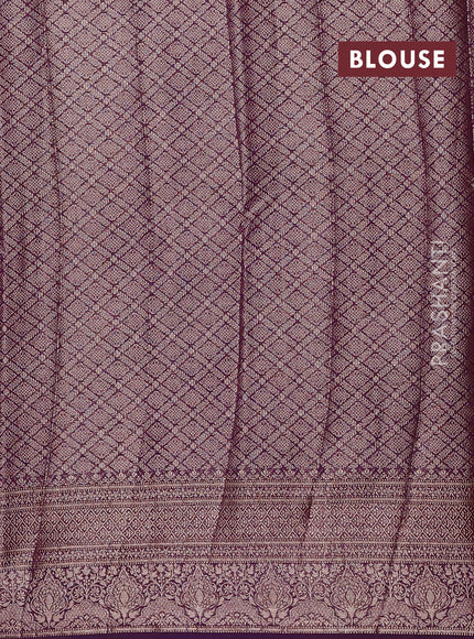 Pink & Bottle Green Semi Chiniya Silk Saree