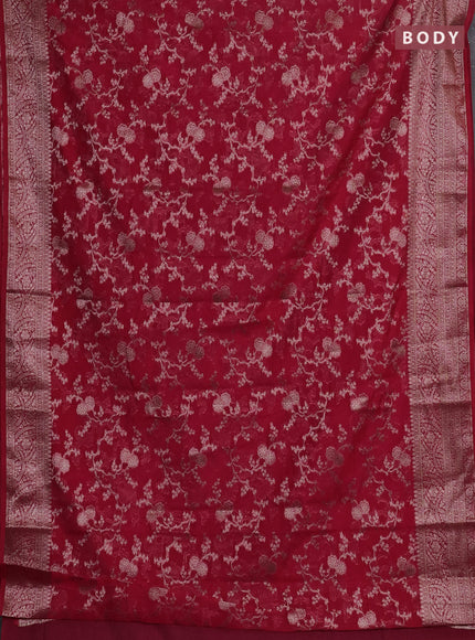 Pink Semi Chiniya Silk Saree