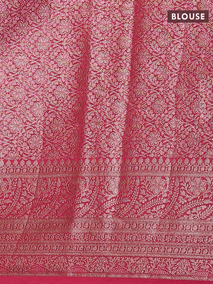 Pink Semi Chiniya Silk Saree