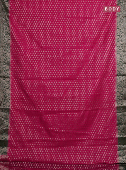 Pink & Green Semi Chiniya Silk Saree