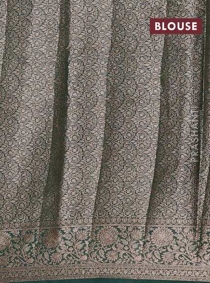 Pink & Green Semi Chiniya Silk Saree
