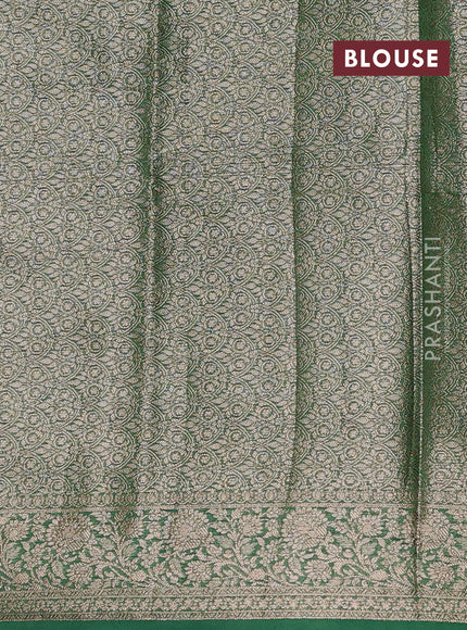 Violet & Green Semi Chiniya Silk Saree