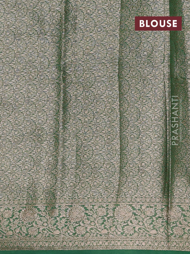 Violet & Green Semi Chiniya Silk Saree