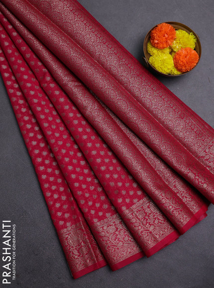 Pink Semi Chiniya Silk Saree