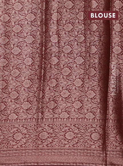 Coffee Brown Semi Chiniya Silk Saree